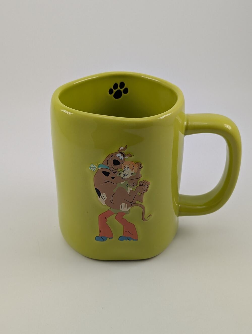 Rae Dunn Scooby Doo Heebie Jeebies Double Sided Mug Shaggy and Scooby - EUC -